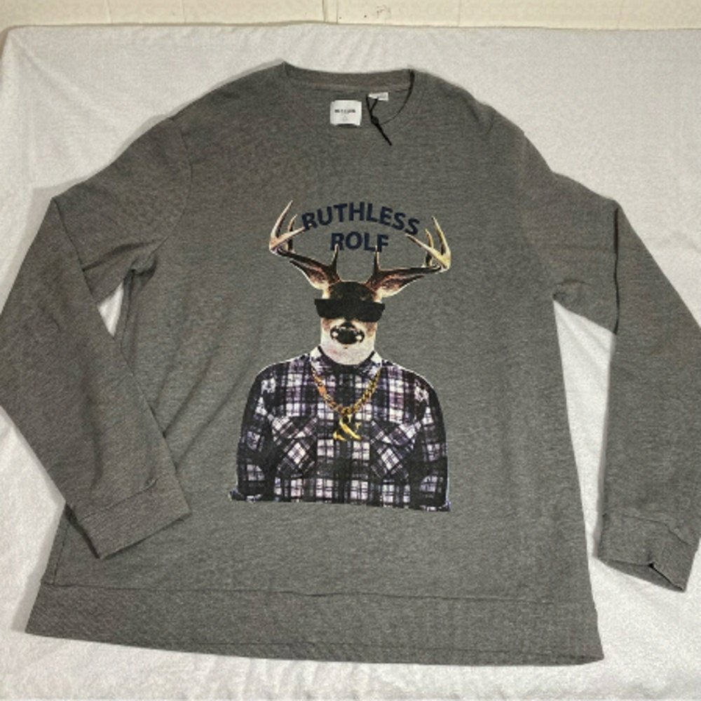 Only & Son’s Ruthless Rolf Christmas Crewneck Sweater XXL NWOT